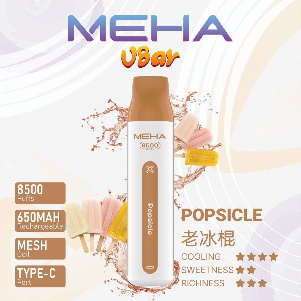 魅嗨 MEHA VBar 小白條一次性電子煙 8500口｜拋棄式設計｜多種口味-thumb-3